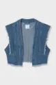 Mayoral vestă denim pentru copii 6352.8F.Junior.PPYA albastru SS25