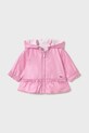 Двусторонняя детская куртка Mayoral Newborn с капюшоном розовый 1479.2P.Newborn.PPYH