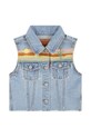 Детский джинсовый жилет Levi's XS VEST WITH EMBROIDERY без подкладки голубой 4EM411