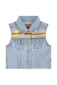 Levi's gyerek farmer mellény XS VEST WITH EMBROIDERY nem bélelt kék 4EM411
