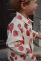 Konges Sløjd kurtka bawełniana dziecięca FEN SHIRT JACKET GOTS nieocieplane beżowy KS102278