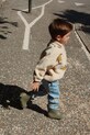 Konges Sløjd geacă bomber pentru copii JODY TEDDY JACKET GRS cu captuseala bej KS102308