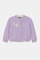 Παιδική μπλούζα United Colors of Benetton απλικέ μωβ 32N4G503P.P.Seasonal