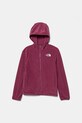The North Face hanorac polar pentru copii TEEN GLACIER F/Z HOODED JACKET imprimeu violet NF0A8AZK6EO1