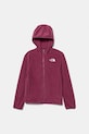 Dječja majica od flisa The North Face TEEN GLACIER F/Z HOODED JACKET natpis ljubičasta NF0A8AZK6EO1