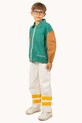 Tinycottons kurtka bawełniana dziecięca COLOR BLOCKED JACKET SS25.208 zielony