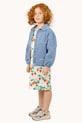Dječja traper jakna Tinycottons GRAPHIC DENIM JACKET SS25.241 plava