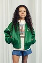 Mini Rodini geaca bomber pentru copii Note cu captuseala verde 2521010375