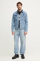 Džínová bunda Calvin Klein Jeans J30J326552 modrá SS25