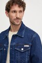 Rifľová bunda Calvin Klein Jeans tmavomodrá J30J326553
