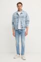 Calvin Klein Jeans geacă din denim J30J326556 albastru SS25