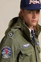 Polo Ralph Lauren kurtka bawełniana Icnc Fld Jkt Lined Field zielony 710961616