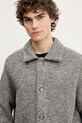 A.P.C. kurtka koszulowa wełniana veste thais szary WOAQS.M02912