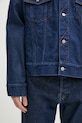 MM6 Maison Margiela kurtka jeansowa SH0AM0038 granatowy