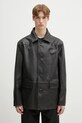 MM6 Maison Margiela geaca de piele cu captuseala negru SH0AM0045