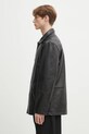 Kožna jakna MM6 Maison Margiela SH0AM0045 crna SS25