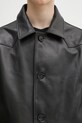 MM6 Maison Margiela geaca de piele SH0AM0045 negru