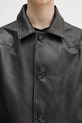 Кожаная куртка MM6 Maison Margiela SH0AM0045 чёрный