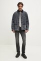 PURPLE BRAND geaca jeans WORKWEAR ROYALTIES CANVAS P080.WJDB125 gri SS25