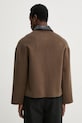 Одяг Вовняна куртка-сорочка Nanushka MALACHI NM25RSJK04326 коричневий