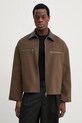 Вовняна куртка-сорочка Nanushka MALACHI коричневий NM25RSJK04326