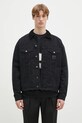Carhartt WIP kurtka bawełniana Dayton Trucker Jacket bez kaptura czarny I034315.00E4O