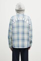 Îmbrăcăminte ICECREAM camasa din lana Hooded Flannel Zip Through IC24435 albastru