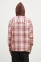 Odzież ICECREAM koszula z domieszką wełny Hooded Flannel Zip Through IC24435 brązowy