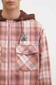 Košulja s primjesom vune ICECREAM Hooded Flannel Zip Through smeđa IC24435