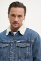Βαμβακερό τζιν μπουφάν Guess Jeans M4BN44.D5EJ1 μπλε