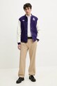 Bunda z vlněné směsi adidas Originals Real CNY JKT JF2587 fialová SS25