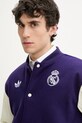 Bunda z vlněné směsi adidas Originals Real CNY JKT fialová JF2587