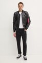Alpha Industries geaca bomber de piele MA-1 Leather 156141 negru SS25
