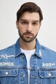 Red Bull Racing x Pepe Jeans kurtka jeansowa PRINTED RACE JACKET niebieski RM400019R17