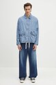 Сорочка з льону Barbour Barbour Durham Chambray Casual Jacket MCA1038 блакитний