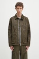Куртка Barbour Barbour Re-Engineered Short Bedale Wax Jacket с подкладкой зелёный MWX2446