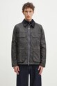 Куртка Barbour Barbour Re-Engineered Short Bedale Wax Jacket с подкладкой серый MWX2446