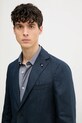 Oblečenie Ľanové sako Tommy Hilfiger SQTHL5966.SQTH500 tmavomodrá