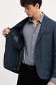 Ľanové sako Tommy Hilfiger tmavomodrá SQTHL5966.SQTH500