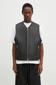 Кожаный жилет MKI MIYUKI ZOKU Shearling Vest с подкладкой чёрный SHEARLING.VEST.BLACK