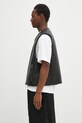 Кожаный жилет MKI MIYUKI ZOKU Shearling Vest SHEARLING.VEST.BLACK чёрный SS25