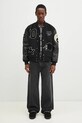 MKI MIYUKI ZOKU jacheta bomber din lana Patch Varsity PATCH.VARSITY.BLACK