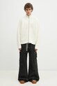 MKI MIYUKI ZOKU cardigan din amestec de lana Chuky Rib Knit Track Jacket CHUKY.RIB.KNIT.TRACK.J. bej