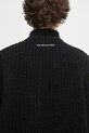 MKI MIYUKI ZOKU cardigan din amestec de lana Chuky Rib Knit Track Jacket negru CHUKY.RIB.KNIT.TRACK.BL