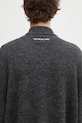 Кардиган з домішкою вовни MKI MIYUKI ZOKU Mohair Blend Knit Track Jacket чорний MOHAIR.BLEND.KNIT.TRACK
