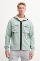 Napapijri bluza bawełniana B-Rivalto nadruk zielony NP0A4ICGG1X1