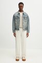 Bavlněná džínová bunda A Bathing Ape Distressed 13Oz Denim Trucker 1K80140308