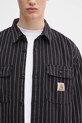 Bavlněná bunda Carhartt WIP Hendry Shirt Jac černá I034827.2MB02