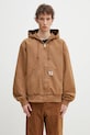 Бавовняна куртка Carhartt WIP OG Active Jacket з капюшоном коричневий I034311.HZ02
