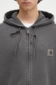 Carhartt WIP cotton sweatshirt Hooded Nelson Jacket gray I033064.87GD